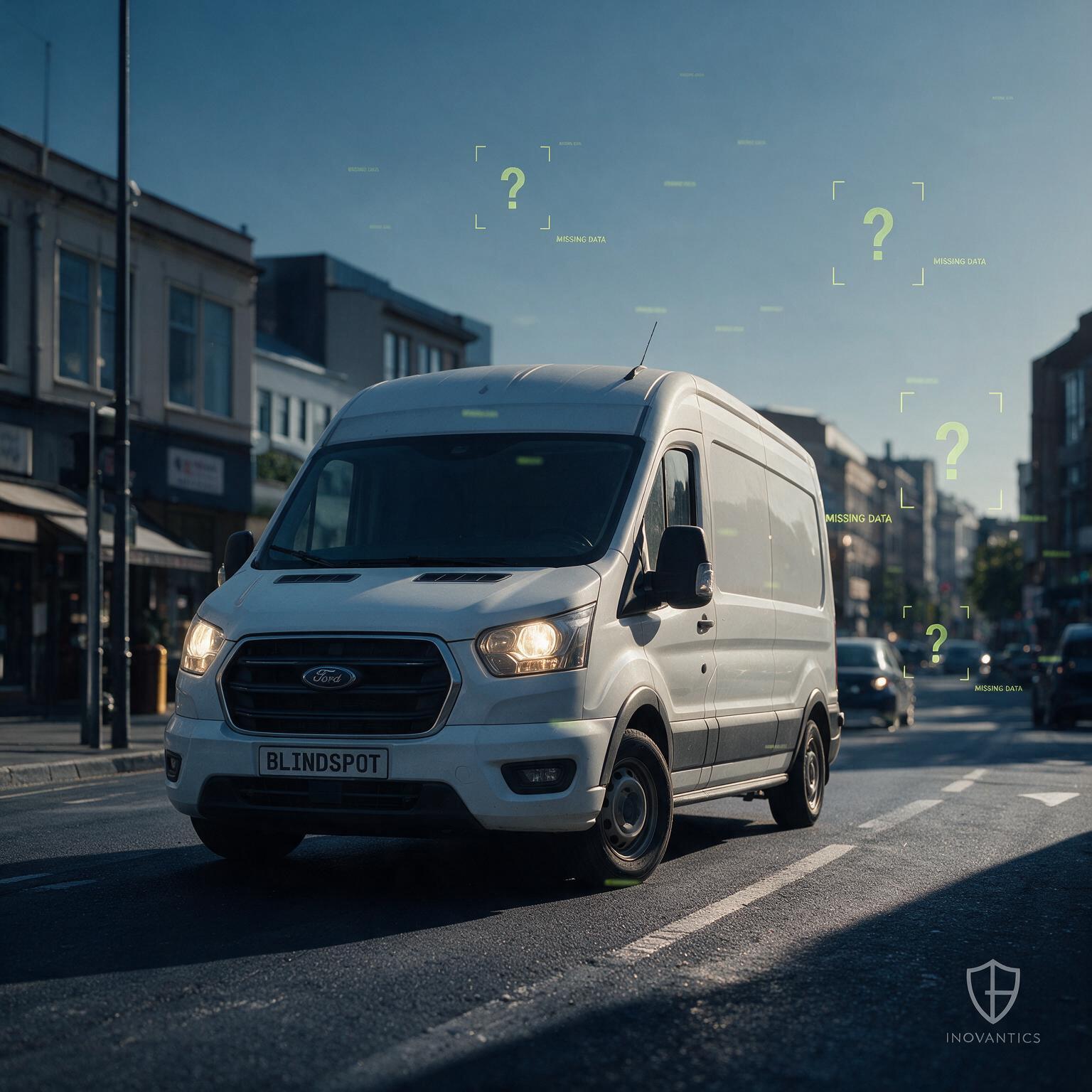 Van interior at dusk